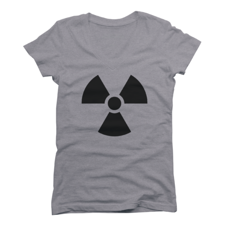 Radioactive hazardous, danger warning in Black