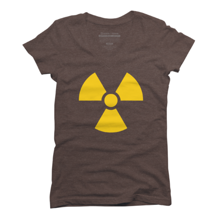 Radioactive hazardous, danger warning in yellow