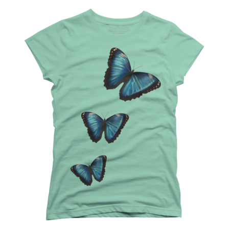 Morpho hyacintus butterflies by IvaW