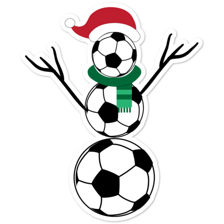 Funny Christmas Shirts Soccer Snowman T-Shirt by RaisedByBears