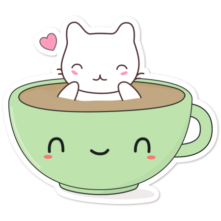 Cute and Funny Coffee Cat