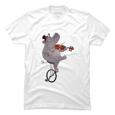 Funny hippo on an unicycle by DaniloSanino