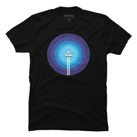 Rocket over the blue planet by RedCowTees