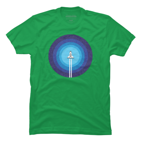 Rocket over the blue planet by RedCowTees