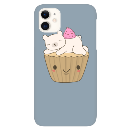 Cute Polar Bear On A Cupcake by happinessinatee