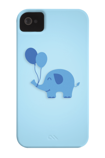 Sweet &amp; Funny Minimal Baby Elephant with Balloons by badbugs