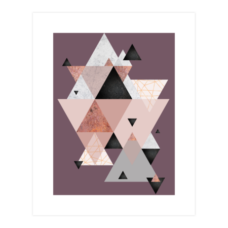 Geometric Pattern in Blush Pink by jaggedhues