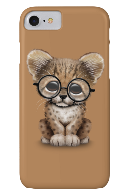 Cute Cheetah Cub Wearing Glasses by jeffbartels