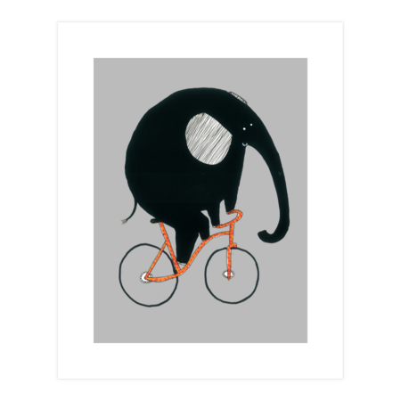 Elephant Riding A Bicycle by DoodlesAndStuff