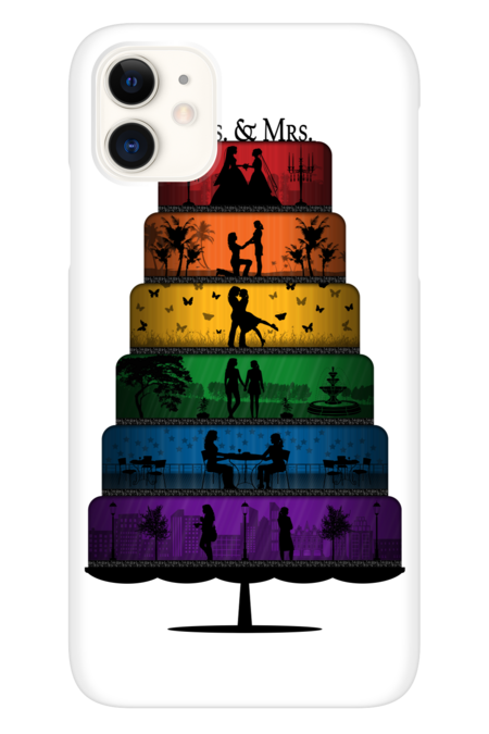 Lesbian Pride Wedding Cake