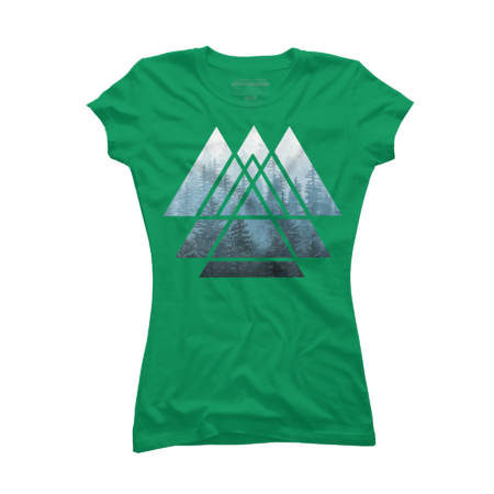 Sacred Geometry Triangles - Misty Forest by Maryedenoa
