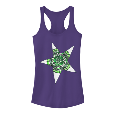 Green Superstar Mandala Star by laurabethlove