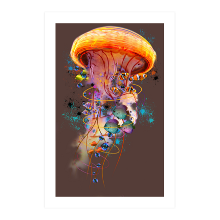 Electric Jellyfish World by DavidLoblaw
