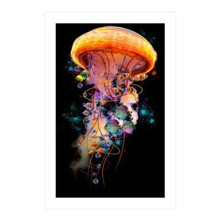 Electric Jellyfish World by DavidLoblaw