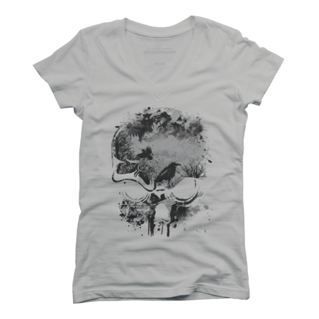 Skull, Trees and Crow - Wicked Grunge Design by ddtk