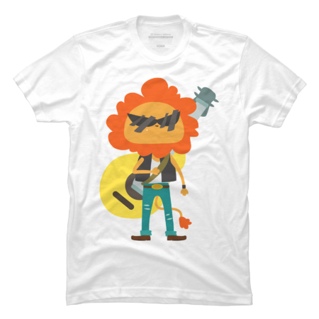 Cool Music Lion face Man | Cool Funny Retro T-Shirt