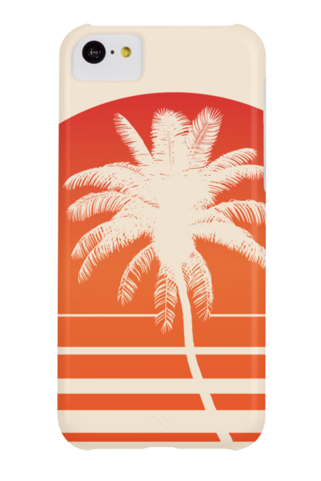 sunset palm tree by Blindpaper