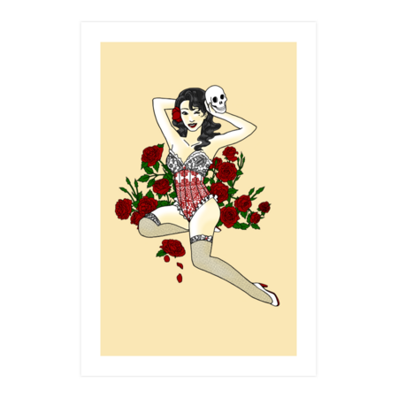Wild Rose Pin Up by AriesNamarie