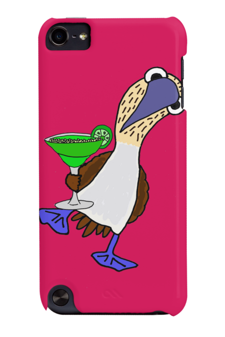 Funny Blue-footed Booby Drinking Margarita by SmileToday