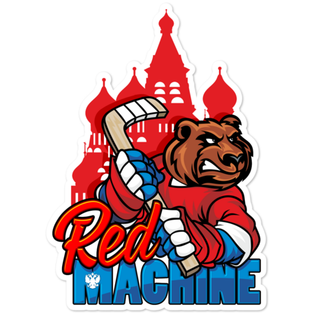 Russian hockey. Red machine. A mighty bear.