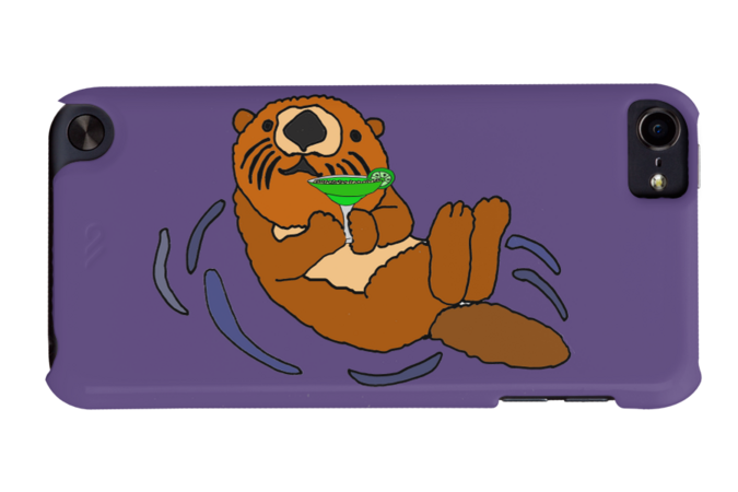 Funny Sea Otter Drinking Margarita Art by SmileToday