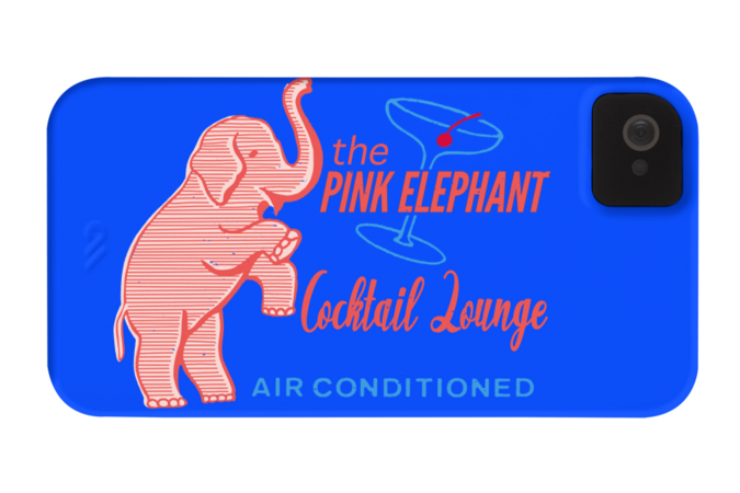 Vintage Pink Elephant Cocktail Lounge by LittleBunnySunshine