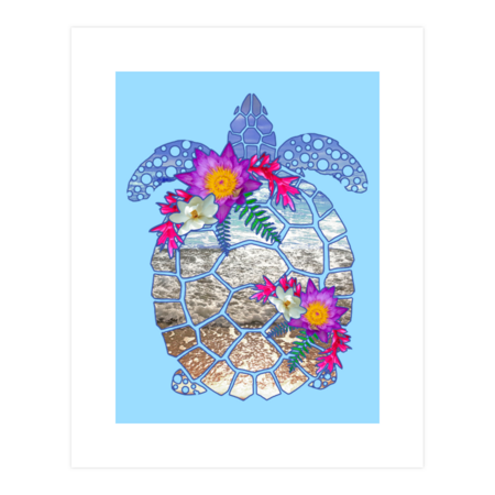 Sea turtle flowers by Astrablink7