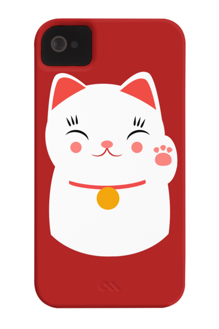 Lucky happy Japanese cat by EuGeniaArt