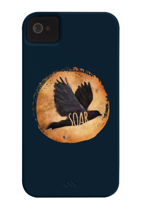 SOAR - crow/raven in flight by directdesign