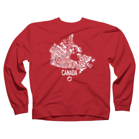 Map of Canada in white