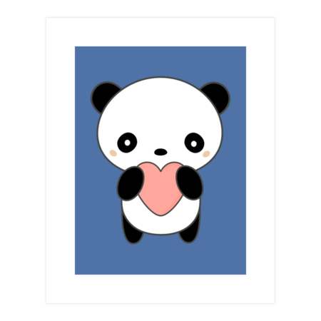 Kawaii Cute Panda With A Heart by happinessinatee