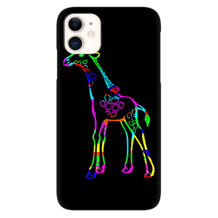 Colorful Giraffe Outline by Shrenk