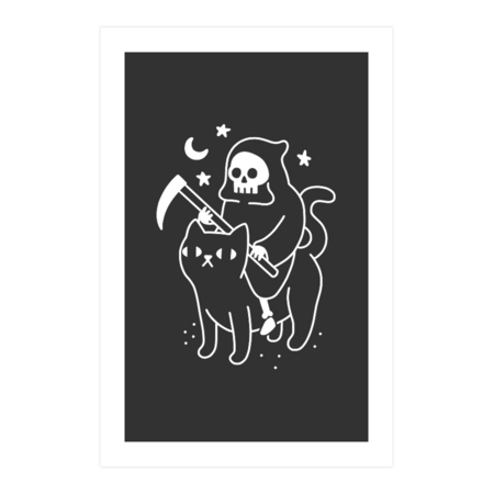 Death Rides A Black Cat by obinsun