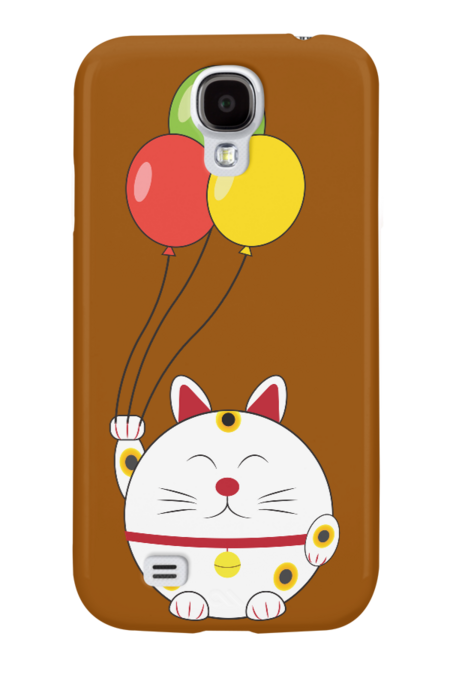 Fat Cat with Balloons by QueenieLamb