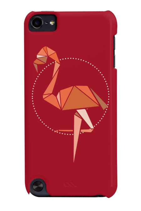 geometric flamingo by lybrateRed