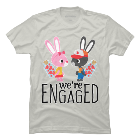 We are Engaged Bunny Couple