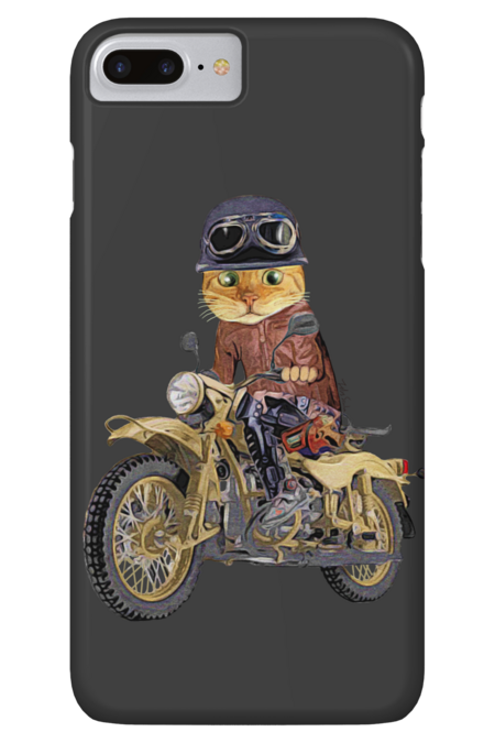 Cat riding motorcycle by FelisSimha
