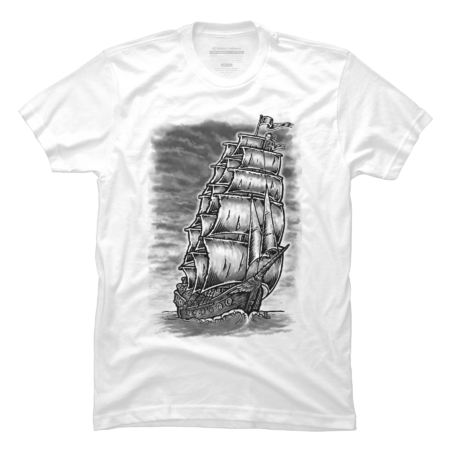 Caleuche Ghost Pirate Ship - Blackline by RobertoJL