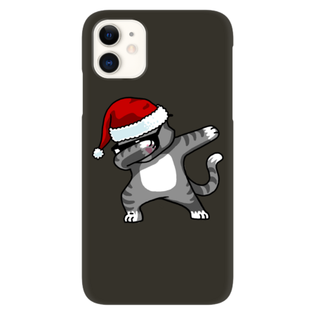 Santa Hat Dabbing Cat T-Shirt Christmas Gifts for Cat Lovers by vomaria
