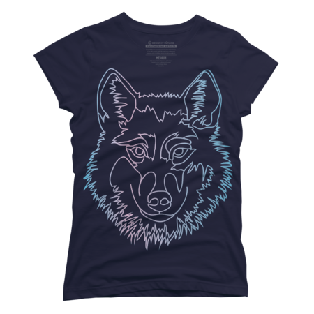 Vector wolf in one line by Beatrizxe