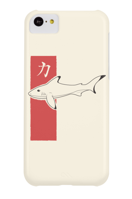 Red Striped Japanese Shark by CloudWalkerDesigns