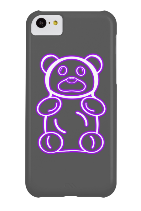 Neon Purple Gummy Bear by NeonRainbowLion