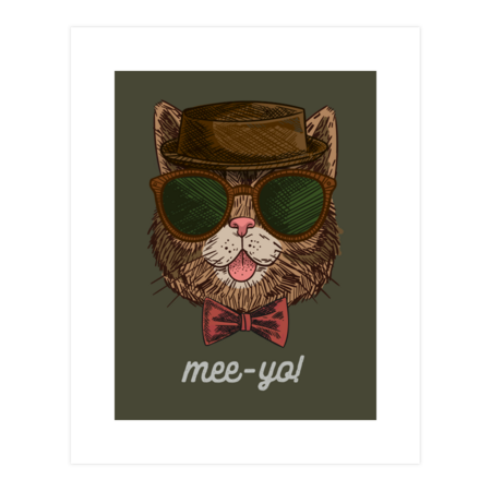 mee-yo! awesome hipster cat by AmberDawn888