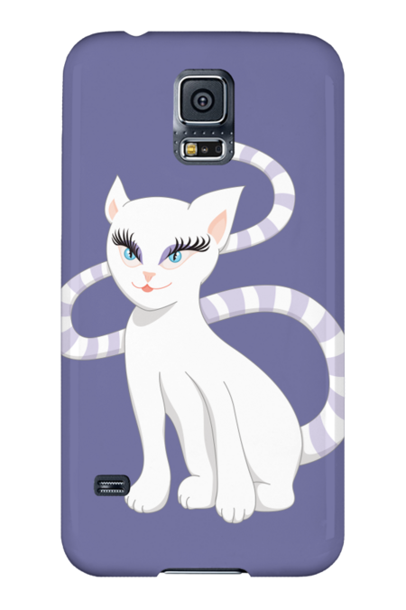 Pretty Cartoon White Cat by boriana