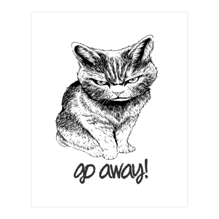 Angry Cat want you to Go Away!
