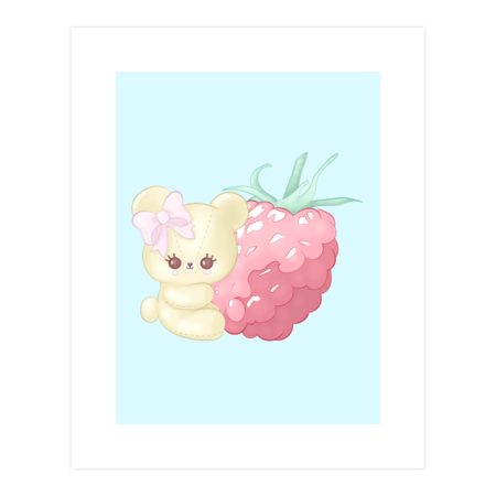 Raspberry Cutie Bear by FrogsandBoxes