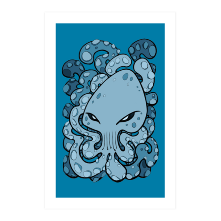 Octopus Squid Kraken Sea Creature - Sailor Blue by BigNoseArt