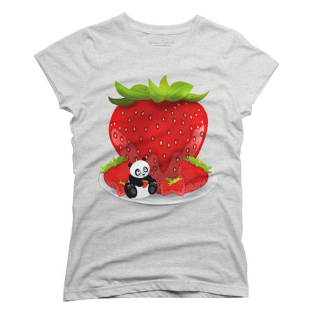 Panda &amp; Strawberries by Adamzworld