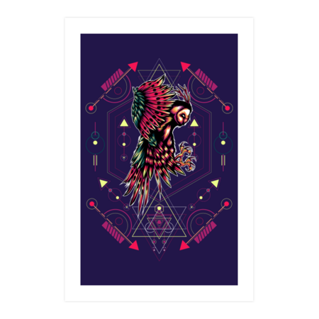 Mythical Owl sacred geometry by SyndicateStudio