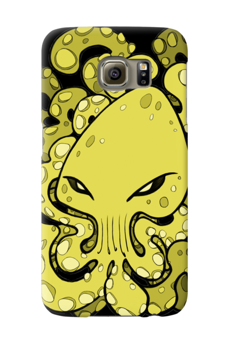 Octopus Squid Kraken Cthulhu Sea Creature - Meadow Lark Yellow by BigNoseArt